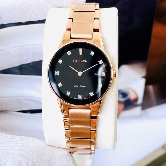 ?Citizen Women\'s Diamond Rose Gold Watch